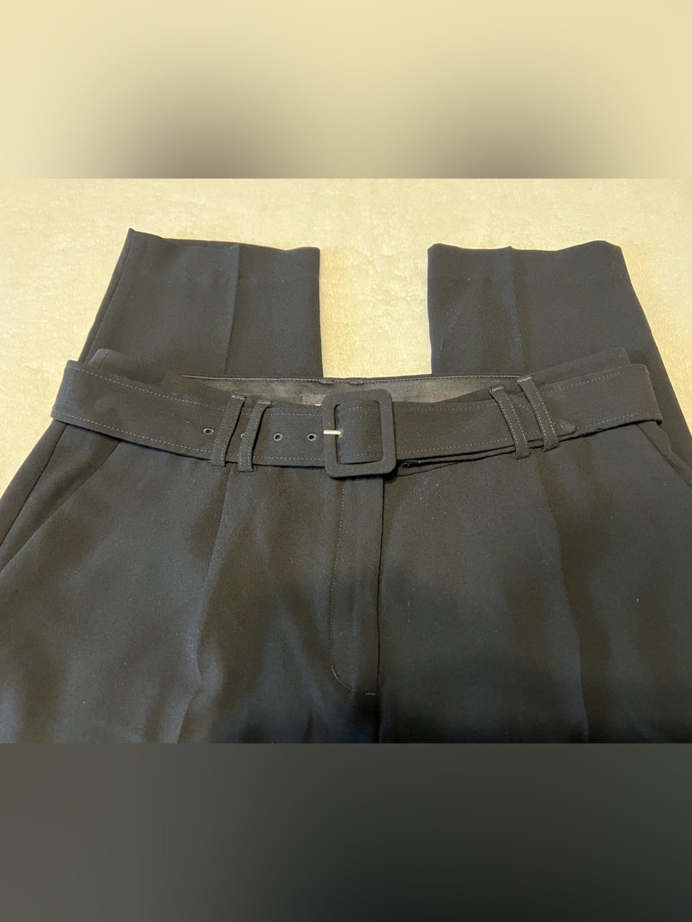 Express Black Dress Pants with Fabric Belt